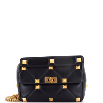 Valentino Garavani Roman Stud Flap Bag Quilted Leather Large
