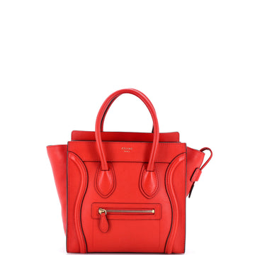 Celine Luggage Bag Grainy Leather Micro