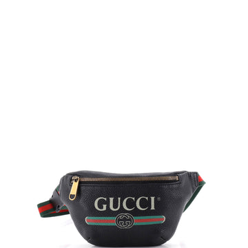 Gucci Logo Belt Bag Printed Leather Small