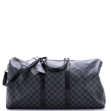 Louis Vuitton Keepall Bandouliere Bag Damier Graphite 55