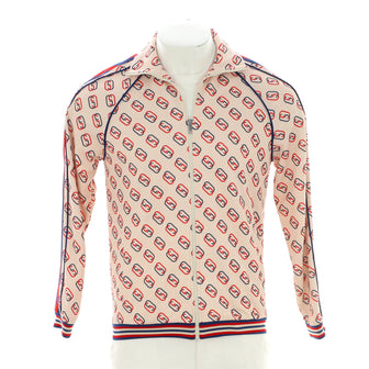 Gucci Men's Zip Track Jacket Printed GG Polyester Blend