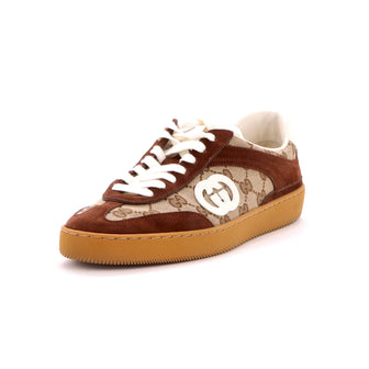 Gucci Men's G75 Sneakers Suede and GG Canvas