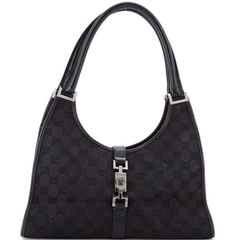 Gucci Vintage Bardot Hobo GG Canvas with Leather Medium