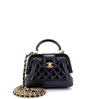 Chanel Cocodoc Top Handle Bag Quilted Lambskin Mini