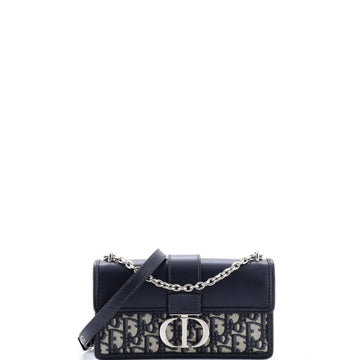 Christian Dior 30 Montaigne Chain Flap Bag Oblique Canvas East West