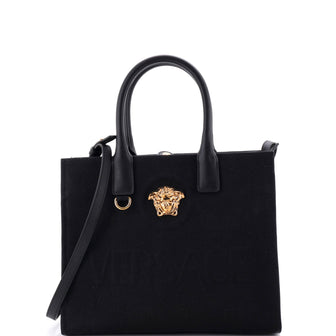 Versace La Medusa Tote Embossed Canvas Small