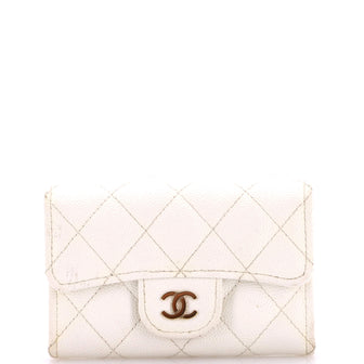 Chanel Classic Flap Card Case Quilted Caviar