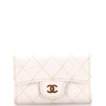 Chanel Classic Flap Card Case Quilted Caviar