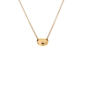 Tiffany & Co. Elsa Peretti Bean Pendant Necklace 18K Yellow Gold 7mm