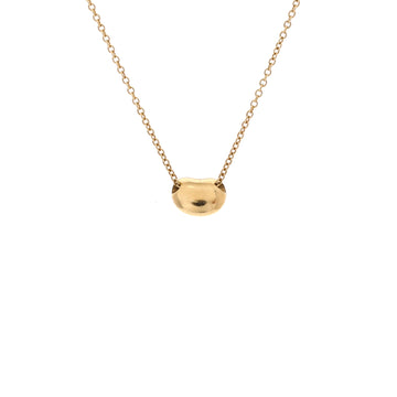 Tiffany & Co. Elsa Peretti Bean Pendant Necklace 18K Yellow Gold 7mm