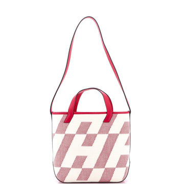Hermes Cabas H en Biais Tote Canvas with Leather 27