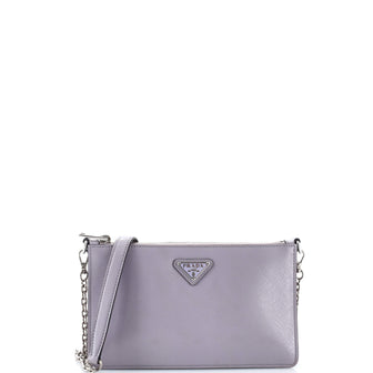 Prada Chain Crossbody Bag Vernice Saffiano Leather Small