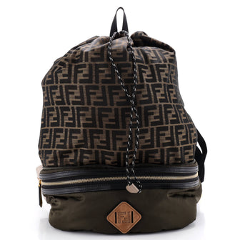Fendi Convertible Belt Bag Backpack Zucca Canvas and Nylon