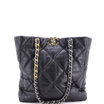 Chanel 19 Shopping Bag Quilted Leather Medium