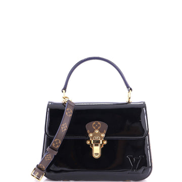 Louis Vuitton Cherrywood Handbag Vernis with Monogram Canvas PM
