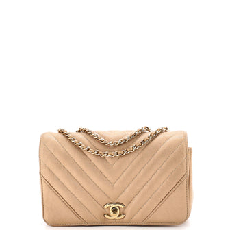 Chanel Statement Flap Bag Chevron Calfskin Mini
