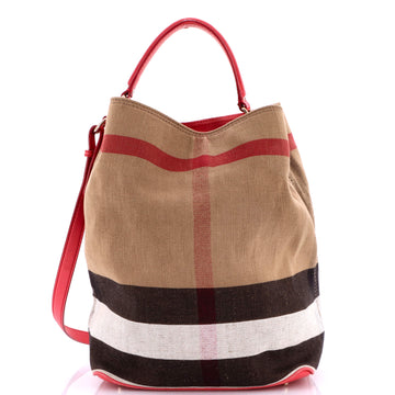 Burberry Ashby Bag House Check Canvas Medium