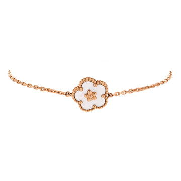 Van Cleef & Arpels Lucky Spring Plum Blossom Bracelet 18K Rose Gold and Mother of Pearl