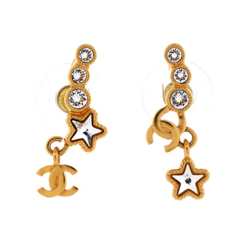Chanel CC Star Drop Crawler Earrings Metal with Crystals