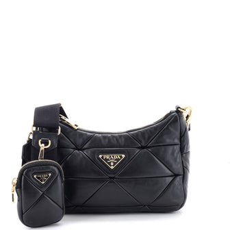 Prada System Re-Edition Shoulder Bag Quilted Nappa Leather Small