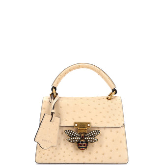 Gucci Queen Margaret Top Handle Bag Ostrich Small