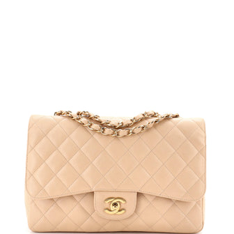 Chanel Classic Single Flap Bag Quilted Caviar Jumbo