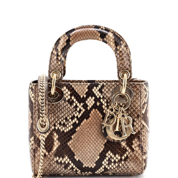 Christian Dior Lady Dior Chain Bag Python Mini