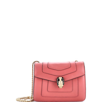 Bvlgari Serpenti Forever Square Shoulder Bag Leather Small