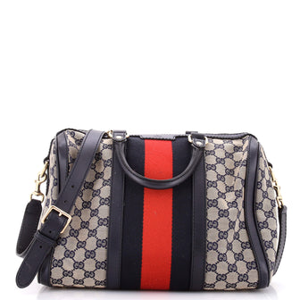 Gucci Vintage Web Boston Bag GG Canvas Medium