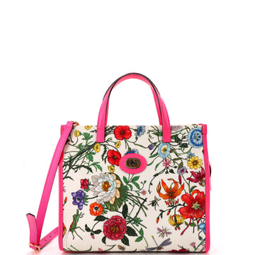 Gucci Convertible Tote Flora Canvas Medium