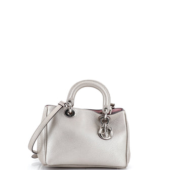 Christian Dior Diorissimo Tote Pebbled Leather Mini