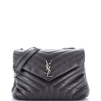 Saint Laurent Loulou Shoulder Bag Matelasse Chevron Leather Medium