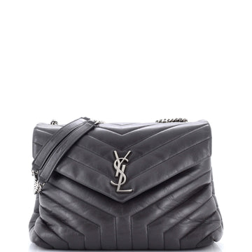 Saint Laurent Loulou Shoulder Bag Matelasse Chevron Leather Medium