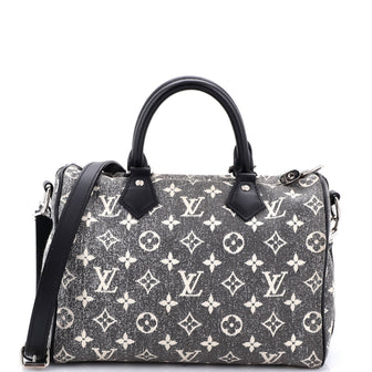 Louis Vuitton Speedy Bandouliere Bag Monogram Jacquard Denim 25