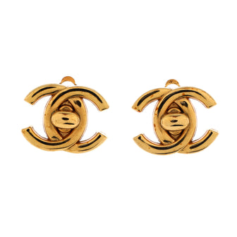 Chanel CC Turnlock Clip-On Earrings Metal