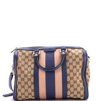 Gucci Vintage Web Boston Bag GG Canvas Medium