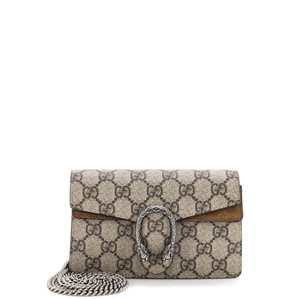 Gucci Dionysus Chain Wallet GG Coated Canvas Long