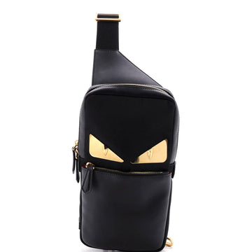 Fendi Monster Sling Bag Nylon and Leather Medium
