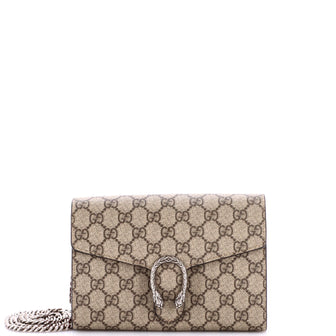 Gucci Dionysus Chain Wallet GG Coated Canvas Small