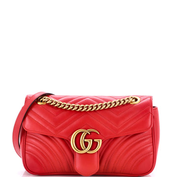 Gucci GG Marmont Flap Bag Matelasse Leather Small
