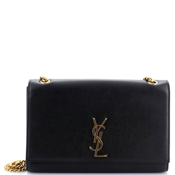 Saint Laurent Classic Monogram Crossbody Bag Grainy Leather Large