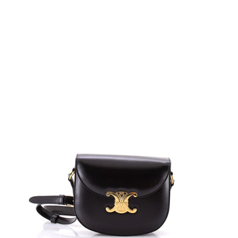 Celine Triomphe Besace Clea Flap Bag Leather