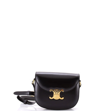 Celine Triomphe Besace Clea Flap Bag Leather