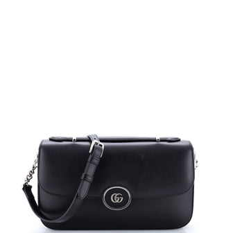 Gucci Petite GG Flap Shoulder Bag Leather Small
