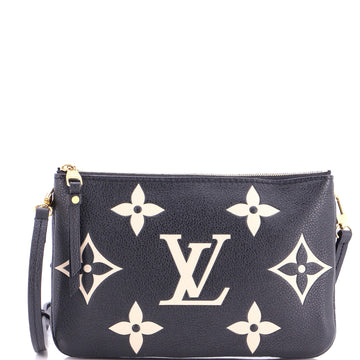 Louis Vuitton Double Zip Pochette Bicolor Monogram Empreinte Giant
