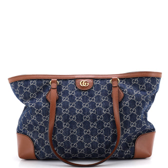 Gucci Ophidia Shopping Tote GG Denim Medium
