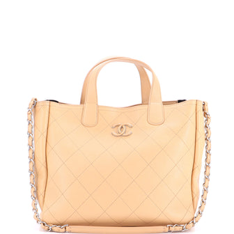 Chanel Covered CC Shopping Tote Stitched Caviar Medium