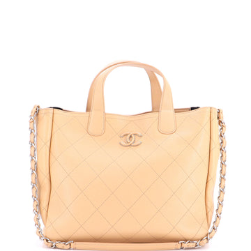 Chanel Covered CC Shopping Tote Stitched Caviar Medium