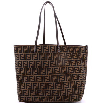 Fendi Reversible Roll Tote Pequin and Zucca Canvas Medium
