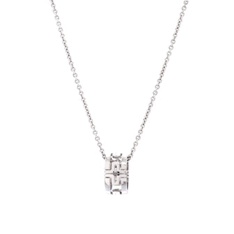 Bvlgari Parentesi Ring Pendant Necklace 18K White Gold